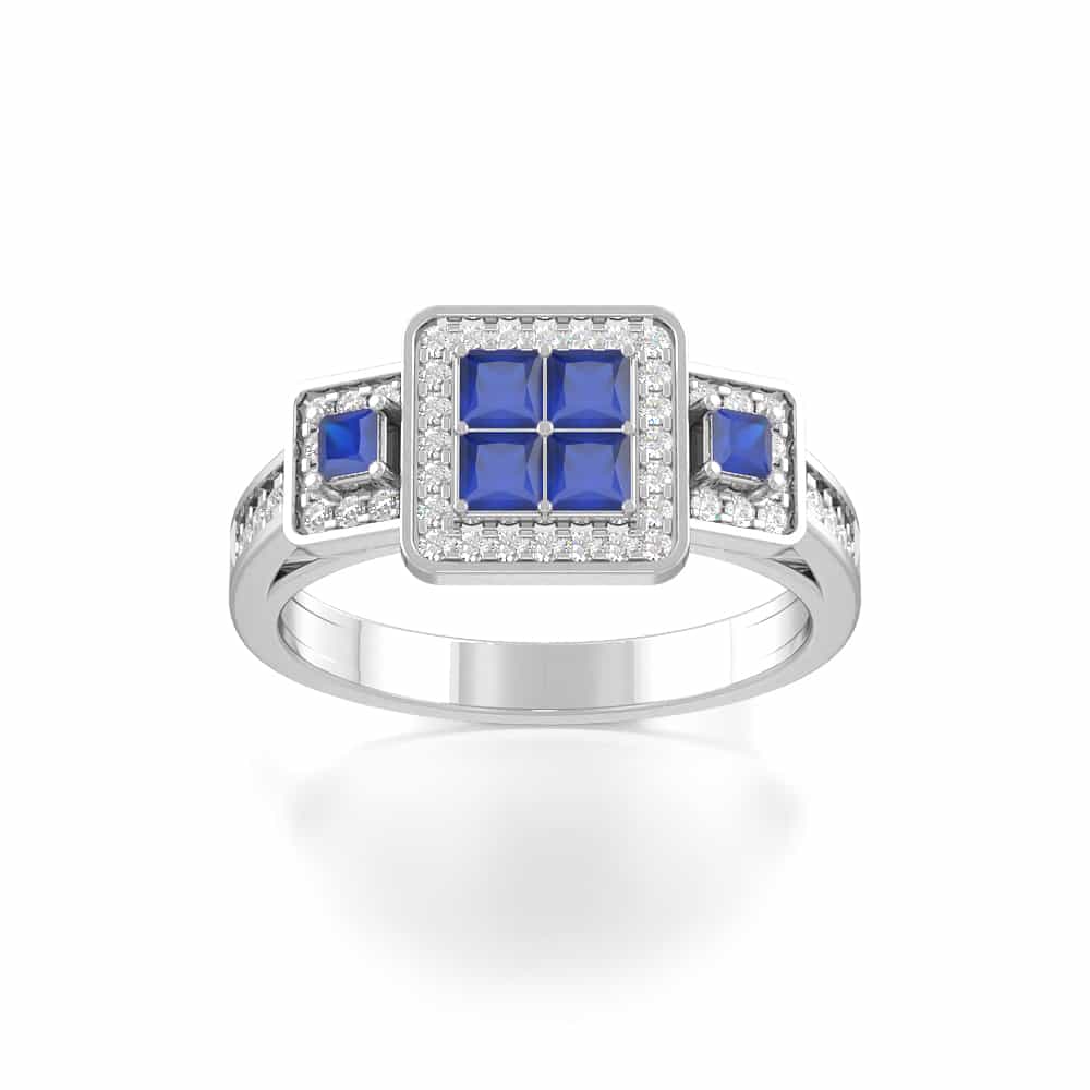 Princess Nebulae Blue Sapphire